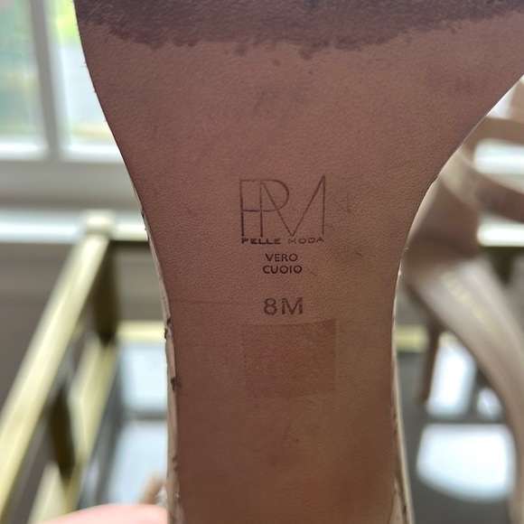 Pelle Moda Kallie White Washed Cork Heels Size 8 - Picture 3 of 3